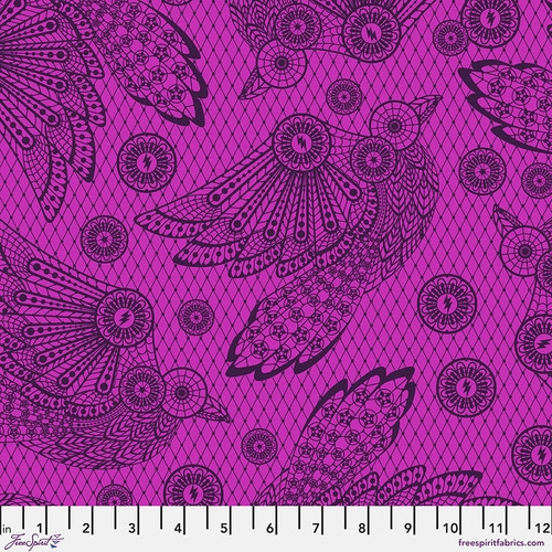 Tula Pink - Raven Lace - Oleander - Nightshade (Déjà Vu)